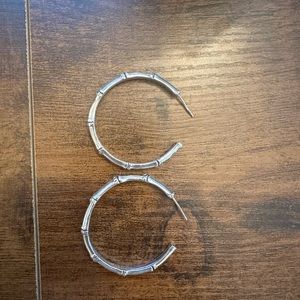 John Hardy sterling silver bamboo hoops